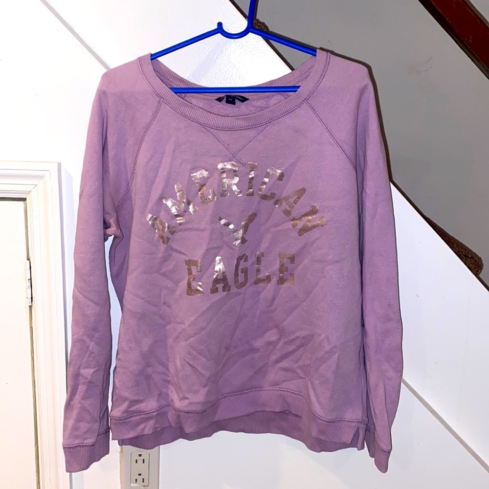 American eagle oversized lilac sweatshirt